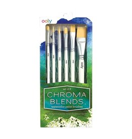 OOLY CHROMA BLENDS WATERCOLOR PAINT BRUSHES - SET OF 6