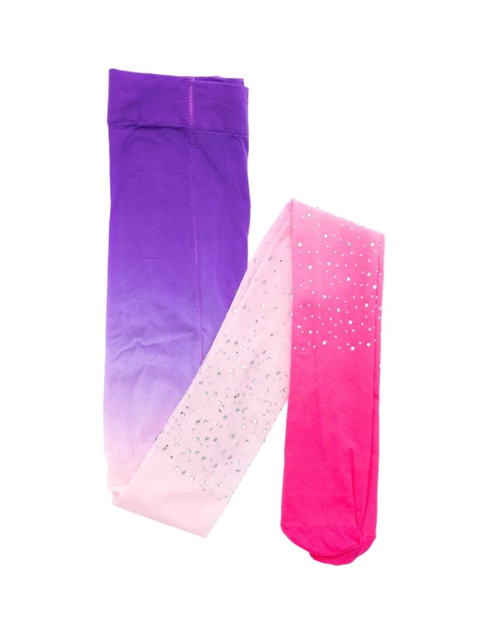 Great Pretenders Rhinestone Tights Ombre Hot Pink/Purple/Pink, Size 3-8
