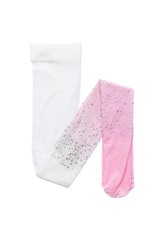 Great Pretenders Rhinestone Tights Ombre Pink/White, Size 3-8