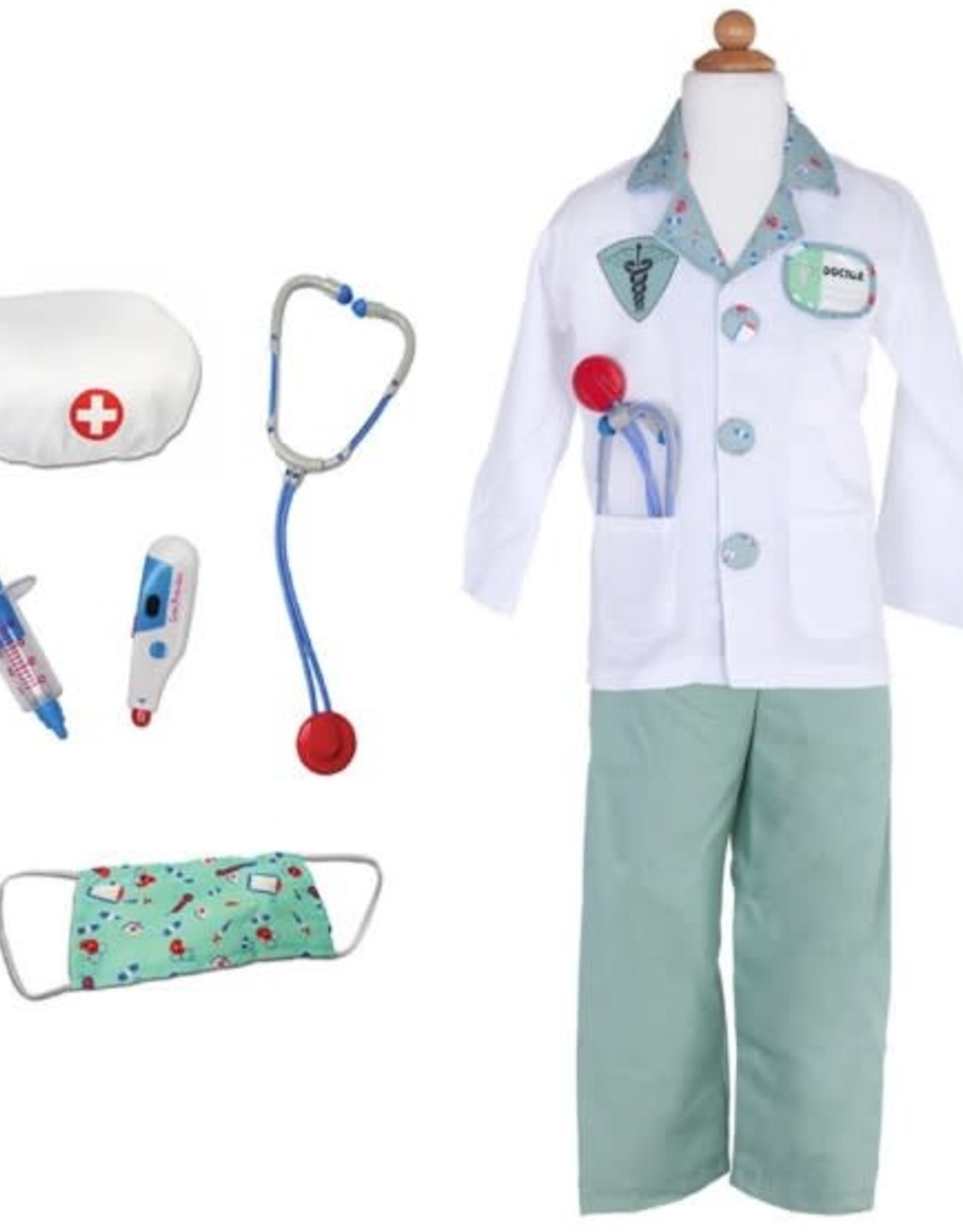 Great Pretenders Green Doctor Set, Includes 6 Accessories, Size 3-4