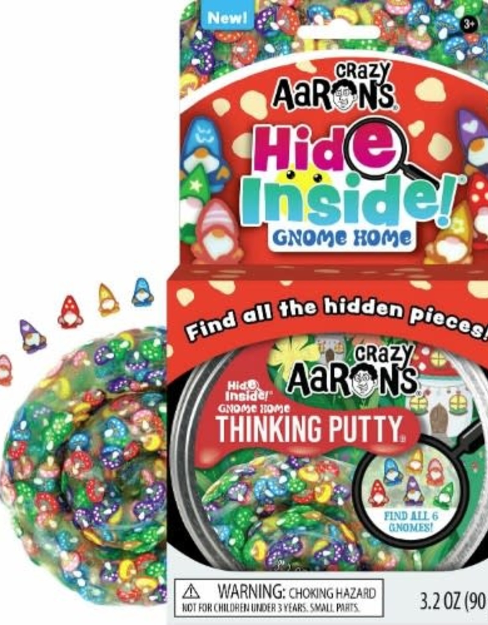 Crazy Aaron's Thinking Putty Crazy Aaron's 4" Tin - Hide Inside - Gnome Home