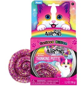 Crazy Aaron's Thinking Putty Crazy Aaron's 4" Tin - Curious Kitten