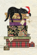 Incognito Cards CHRISTMAS-Cat On Presents-Blank(6.5"X4.6")