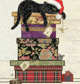 Incognito Cards CHRISTMAS-Cat On Presents-Blank(6.5"X4.6")