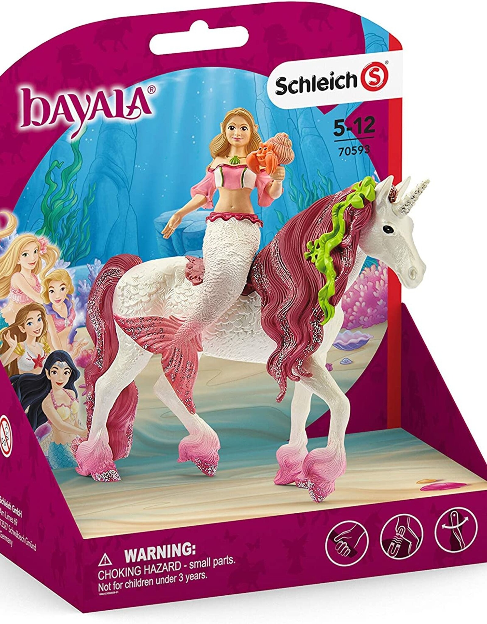 Schleich Mermaid Feya Riding Underwater Unicorn 70593