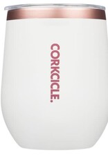 Corkcicle Stemless - 12oz White Rose