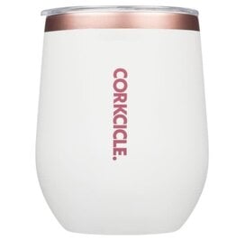 Corkcicle Stemless - 12oz White Rose