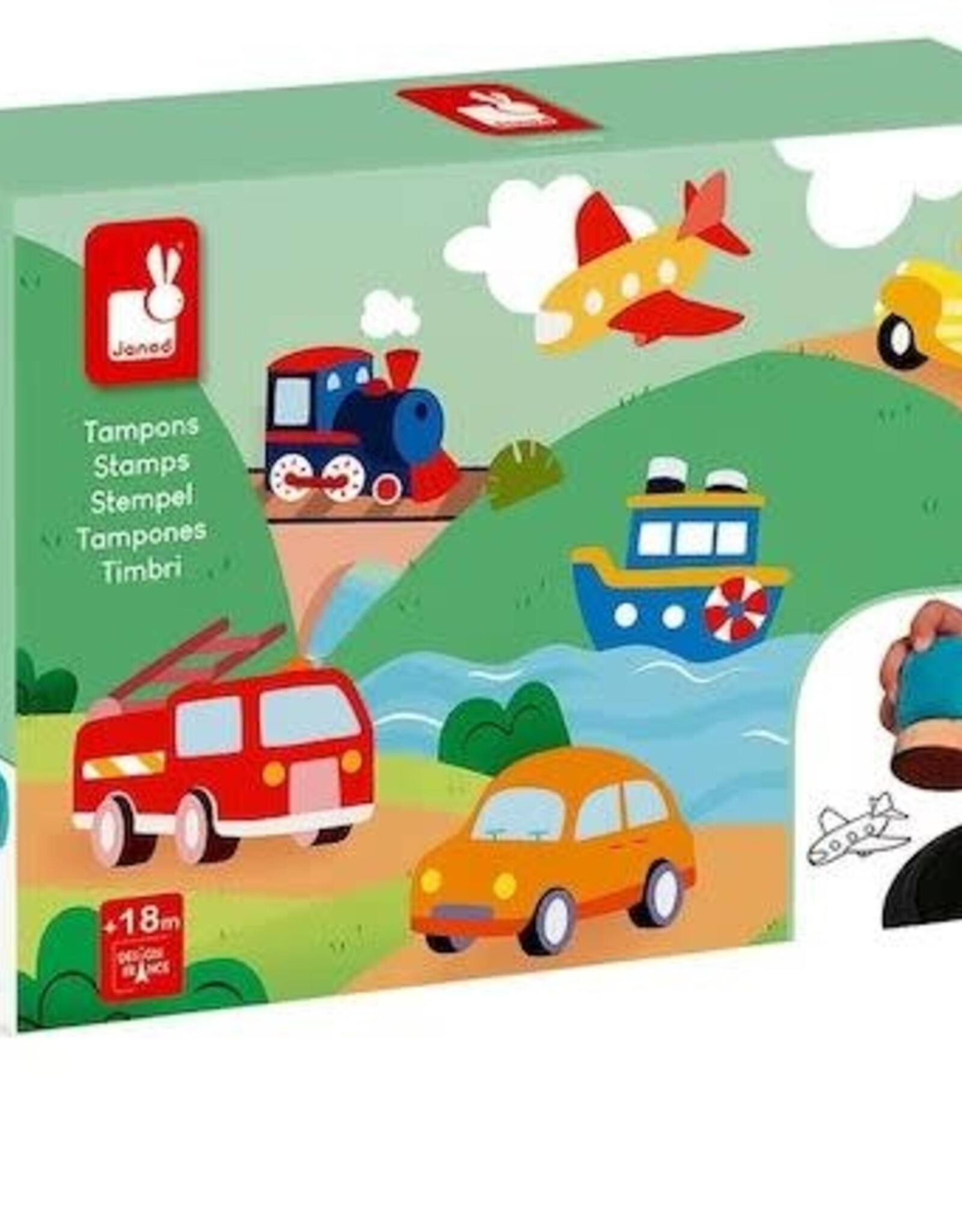 Janod FABRIC STAMPS - VEHICLES