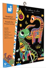Janod SCRATCH ART DINOSAUR CUT OUTS - 5 CARDS