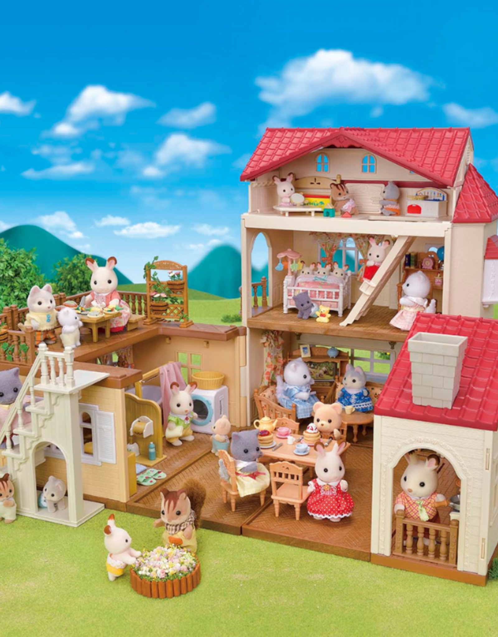 Calico Critters Red Roof Country Home - Secret Attic Playroom