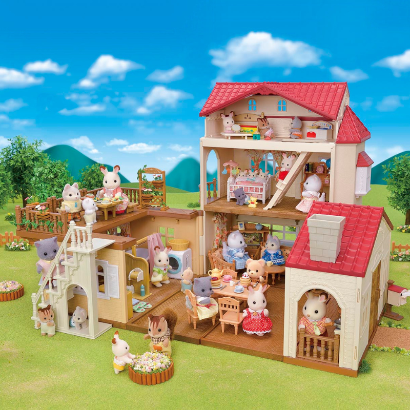 Calico critters red roof country home best sale