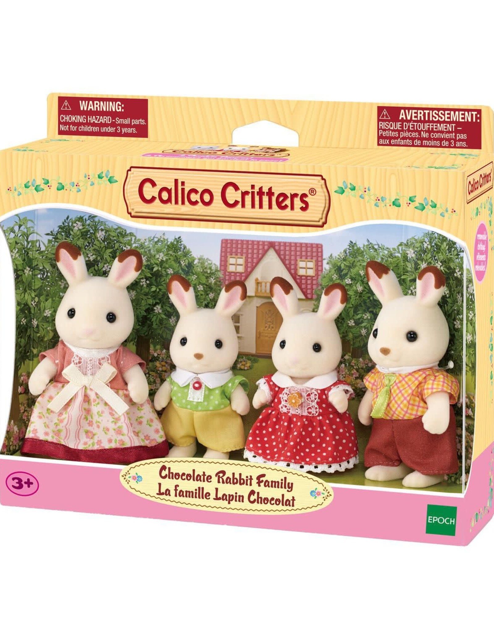 Calico Critters Chocolate Rabbit Family