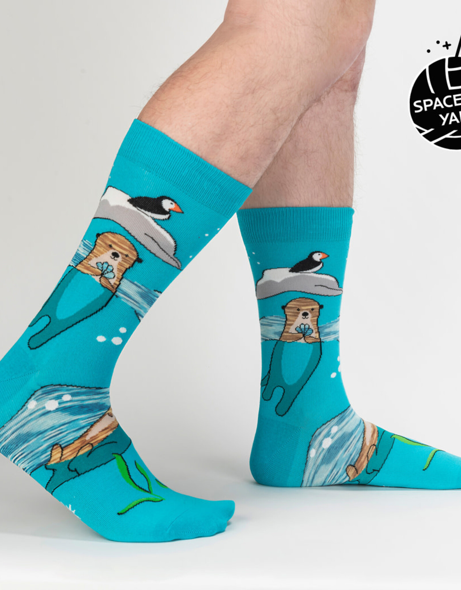 Sock It To Me Men's Crew- Plays Well With Otters