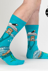 Sock It To Me Men's Crew- Plays Well With Otters