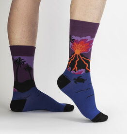 Sock It To Me Men's Crew- Volcanoes