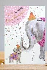 Incognito Tiny sparkles - To a special granddaughter happy birthday - Elephants - Blank 5'' x 7''