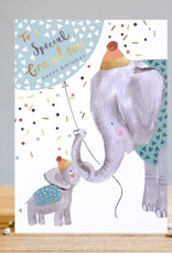 Incognito Tiny sparkles - To a special grandson happy birthday - Elephants - Blank 5'' x 7''