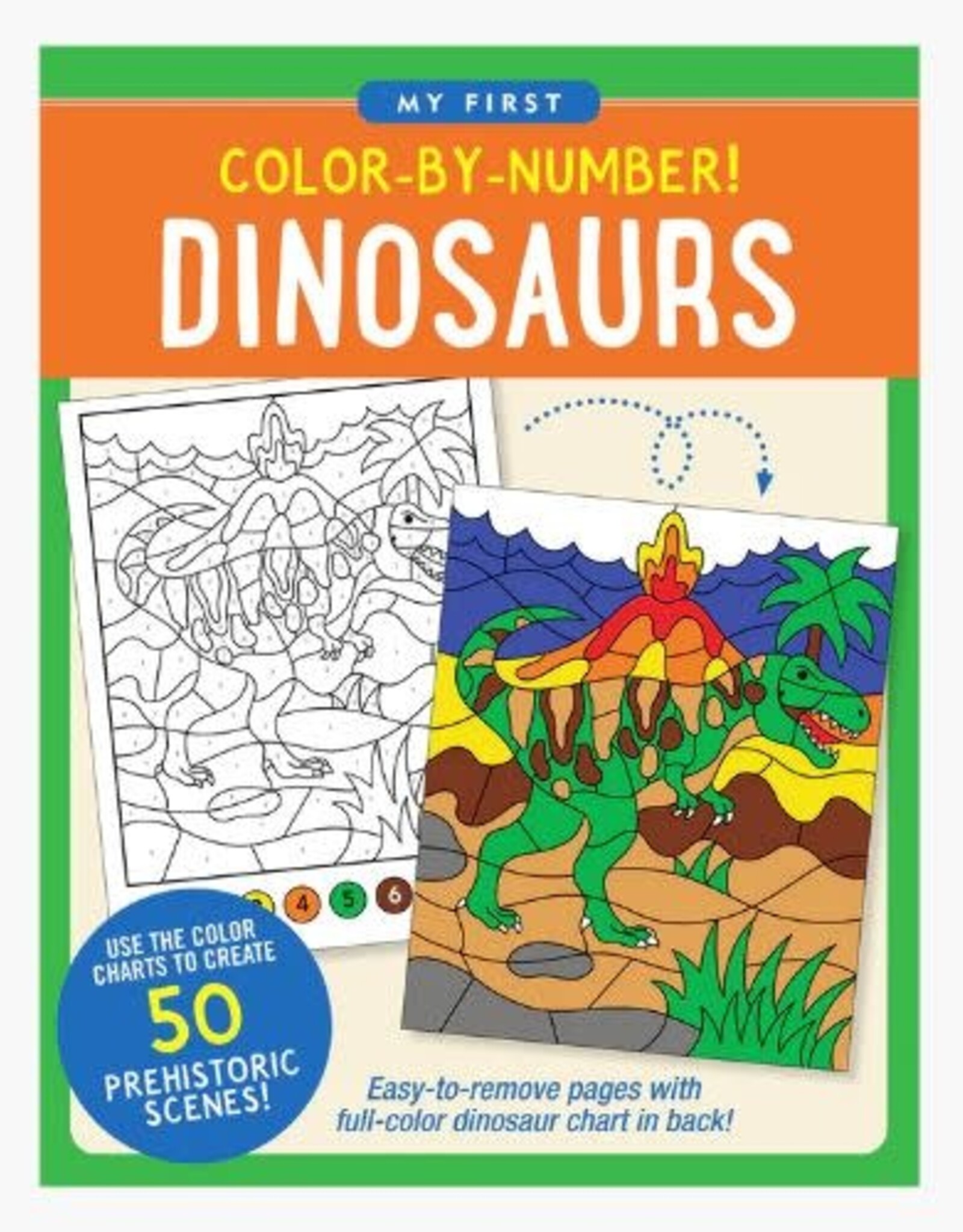 Peter Pauper Press COLOR-BY-NUMBER BK DINOSAURS