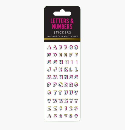 Peter Pauper Press STICKER SET LETTERS & NUMBERS - Monkey Mountain Toys ...