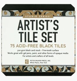 Peter Pauper Press STUDIO SERIES ARTIST'S TILE SET: BLACK