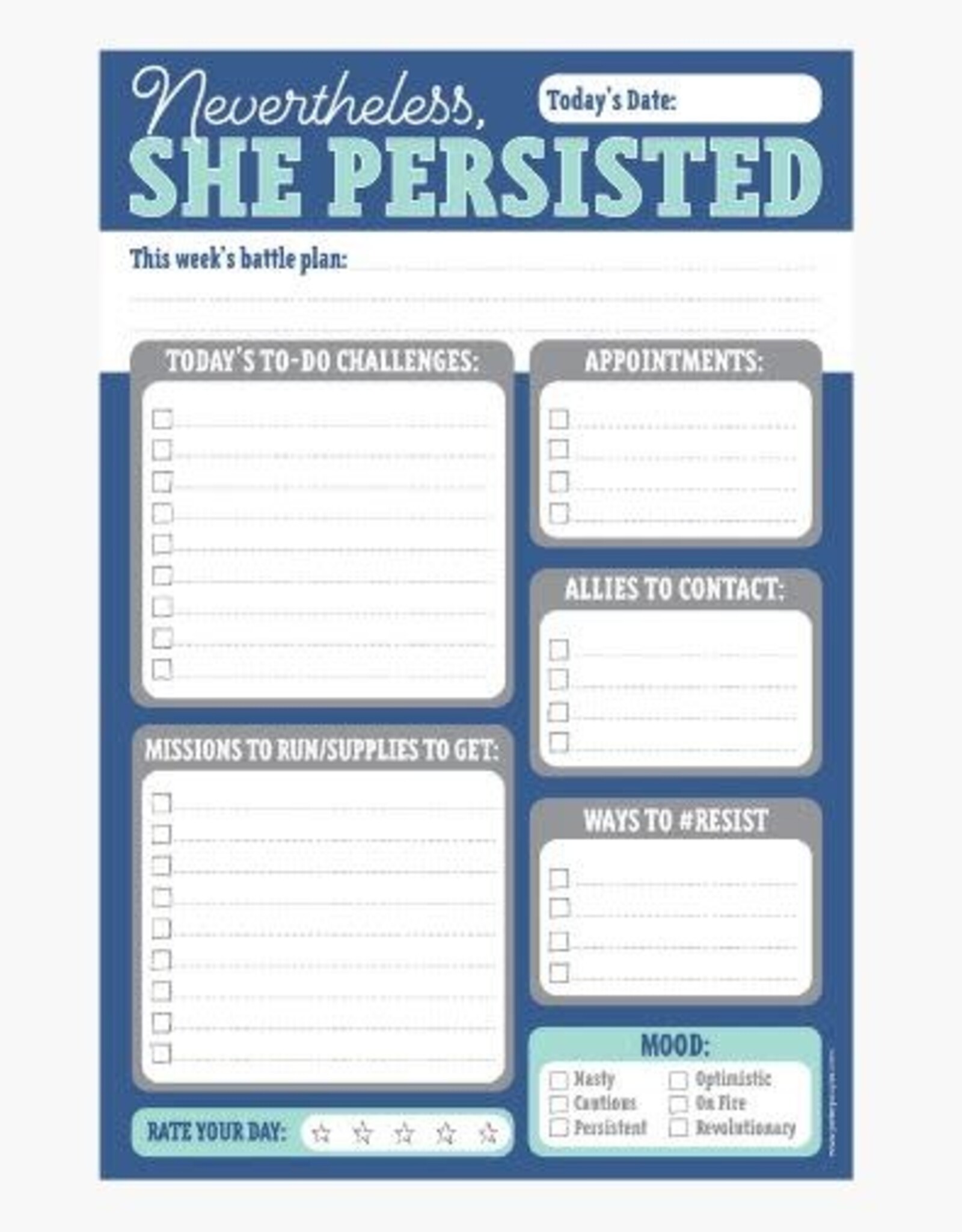Peter Pauper Press Nevertheless, She Persisted Note Pad