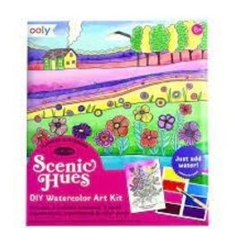 OOLY SCENIC HUES D.I.Y. WATERCOLOUR ART KIT - FLOWERS & GARDENS (17 PC SET)