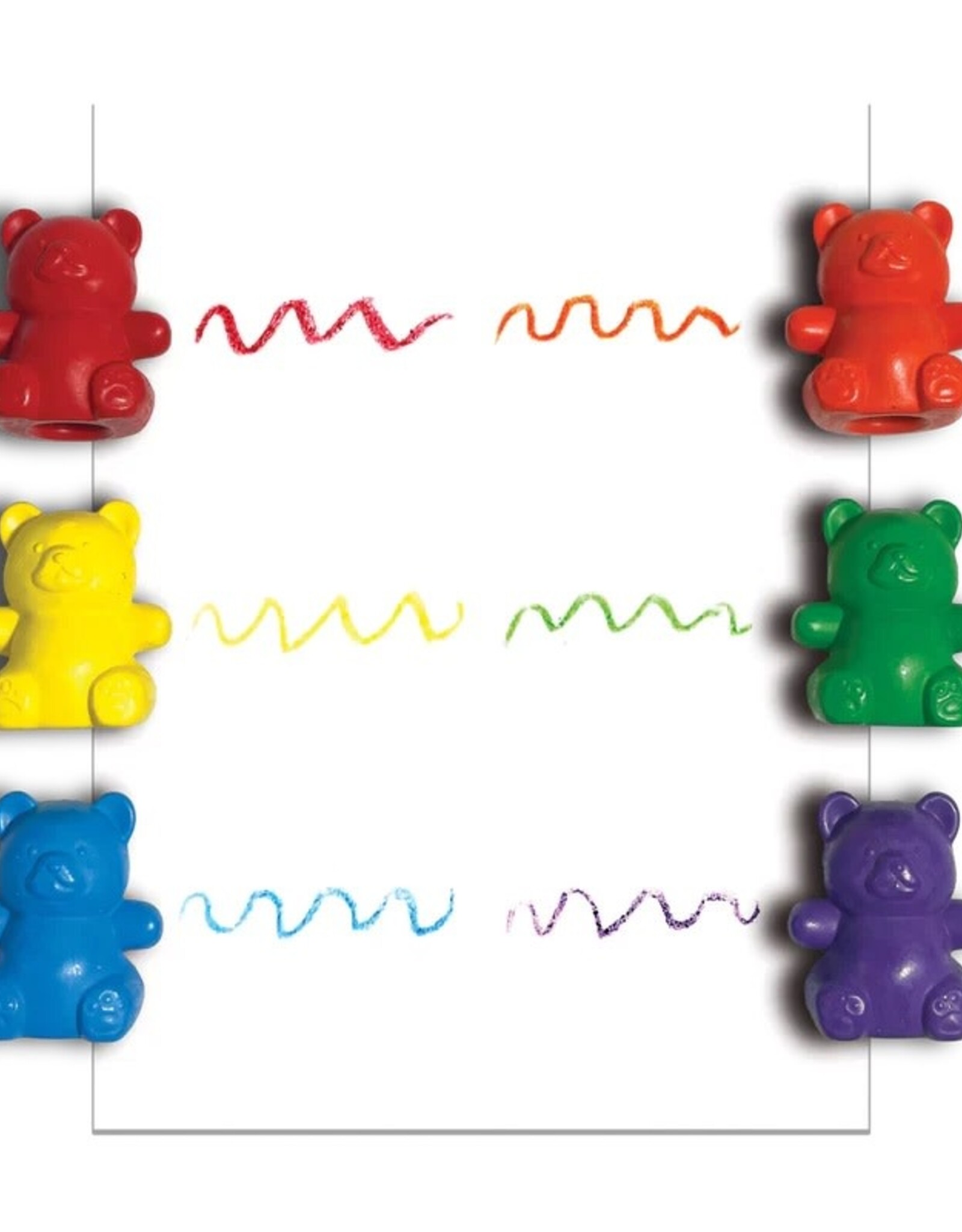 OOLY CUDDLY CUBS BEAR FINGER CRAYONS - SET OF 6
