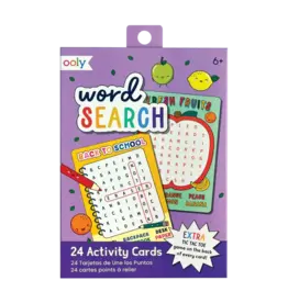 OOLY PAPER GAMES - WORD SEARCH ACTIVITY CARDS - SET OF 24