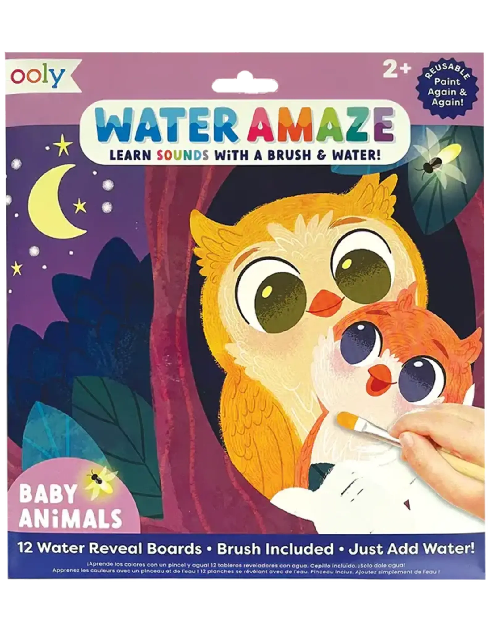 OOLY WATER AMAZE WATER REVEAL BOARDS - BABY ANIMALS