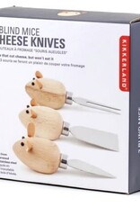 Kikkerland Cheese Knives 3 Blind Mice