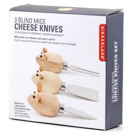 Kikkerland Cheese Knives 3 Blind Mice
