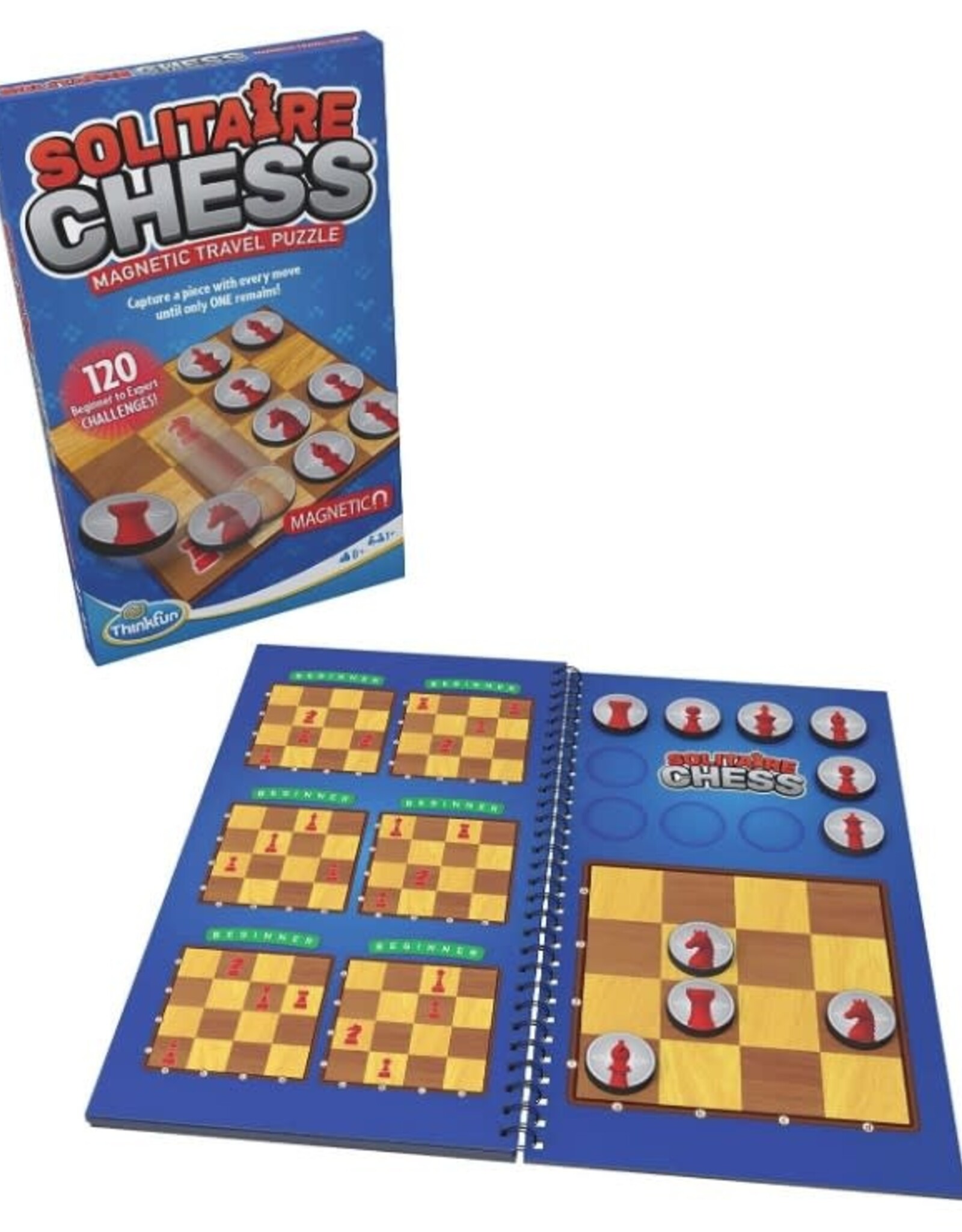 Think Fun Solitaire Chess Magnetic Travel Puzzle EN