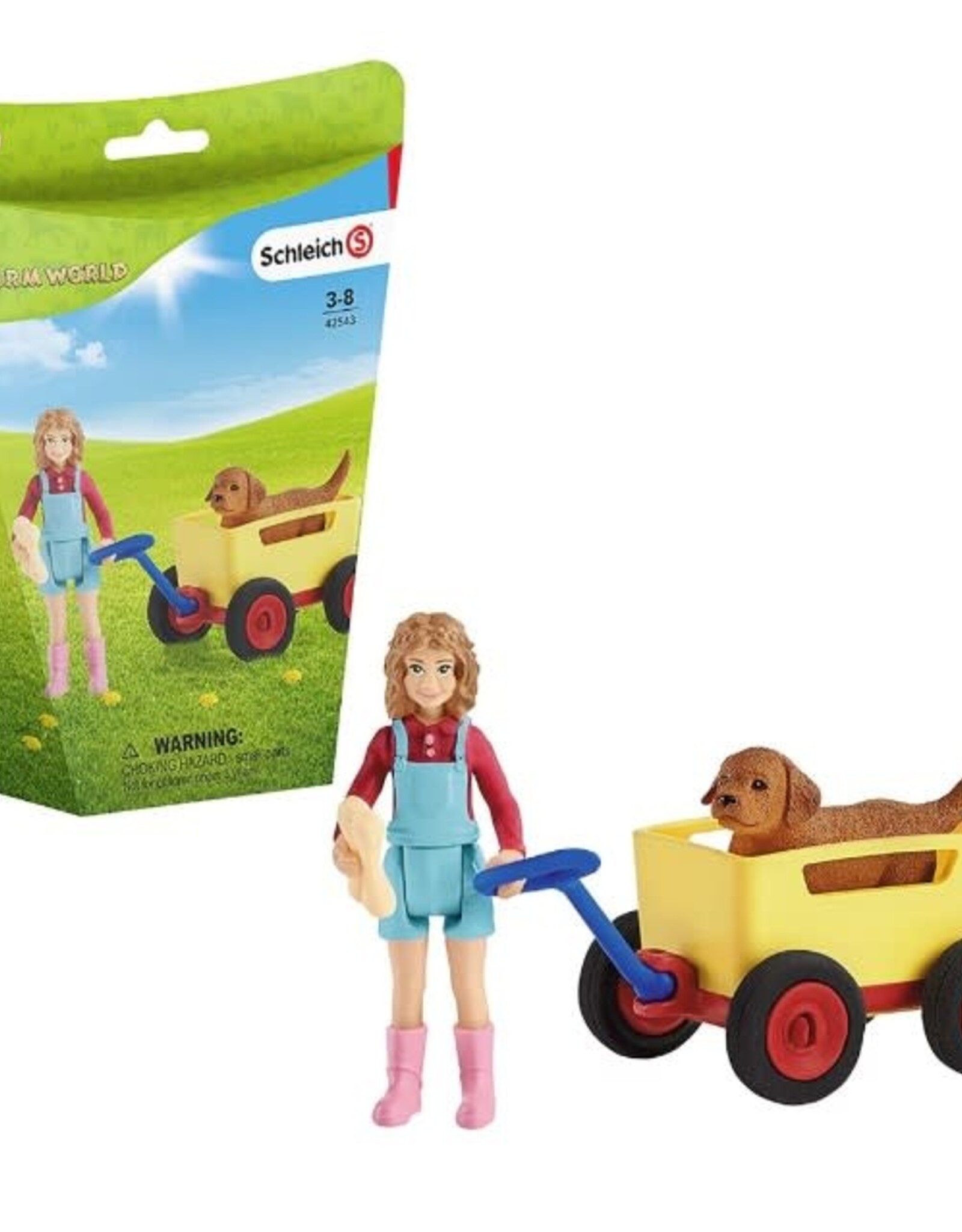 Schleich Farm World Puppy Wagon Ride 42543