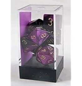 Chessex Dice - 7pc Gemini Black-Purple/Gold Polyhedral