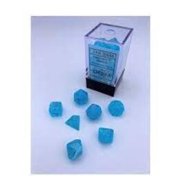 Chessex Dice -  7pc Luminary Mini Sky/Silver Polyhedral