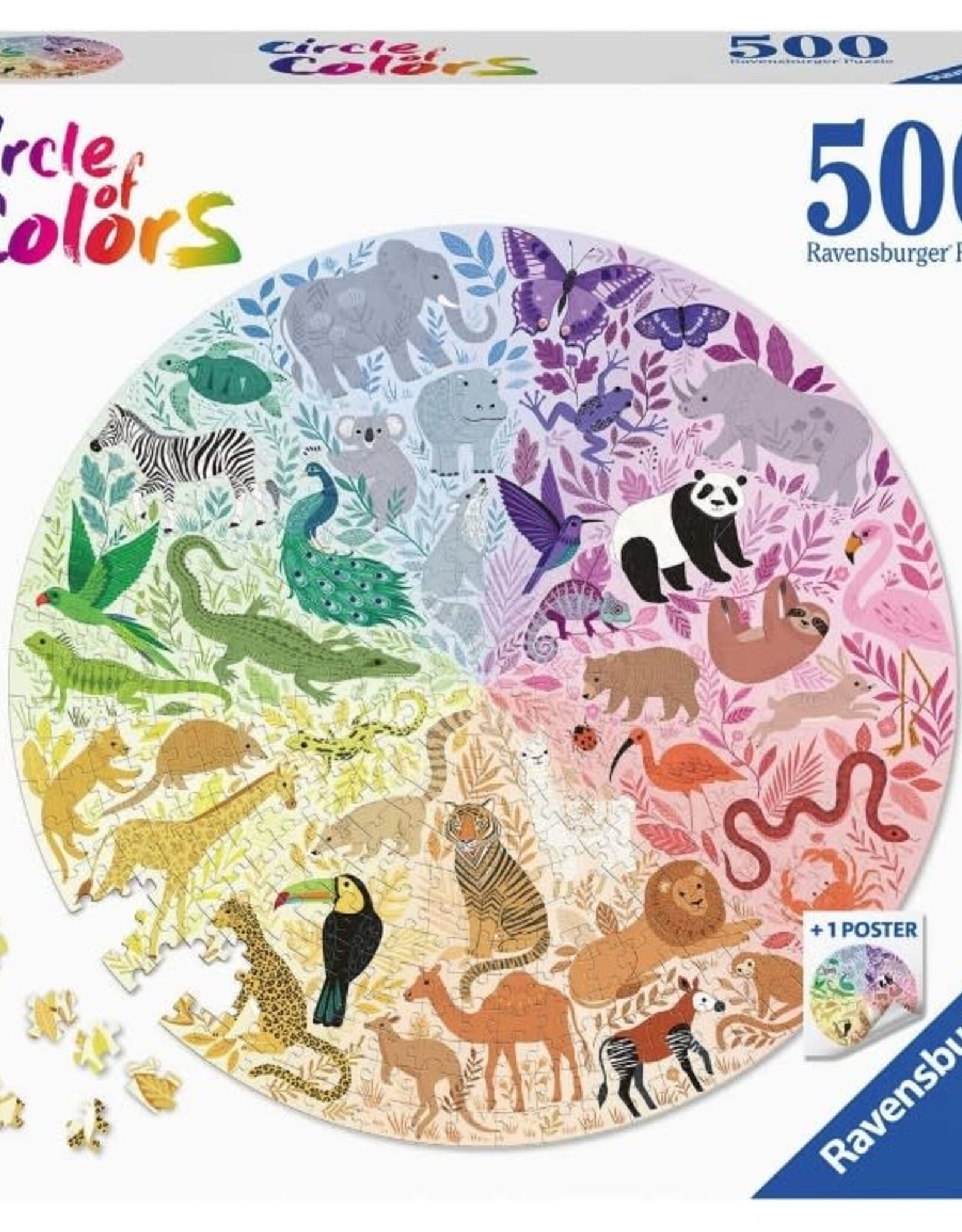 Ravensburger Animals 500pc Round RAV17172