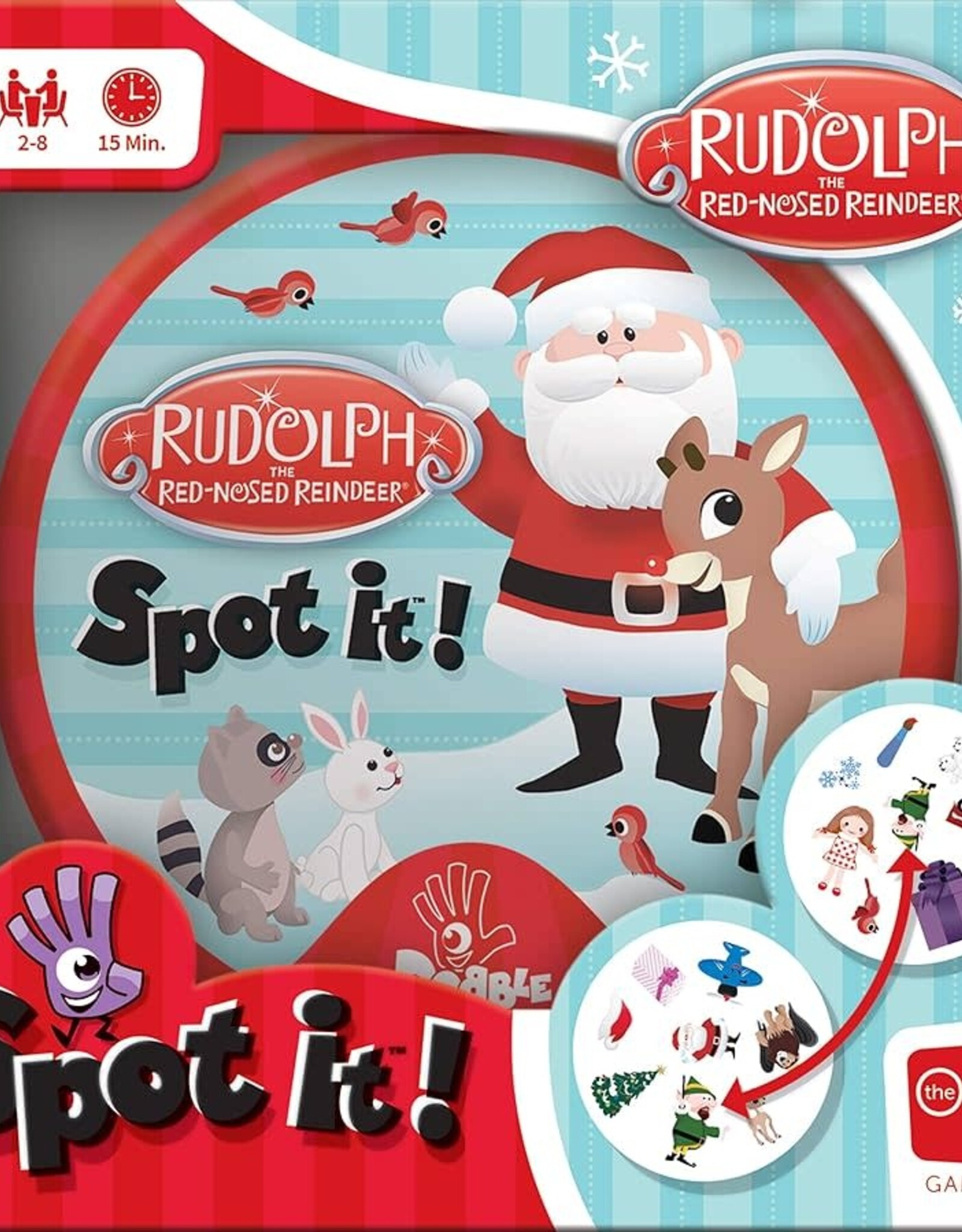 the OP Games Spot It  - Rudolph the Red Nosed Reindeer