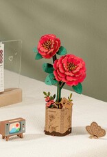 Robotime Wooden Bloom Craft - Red Camellia