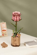 Robotime Wooden Bloom Craft - Pink Rose