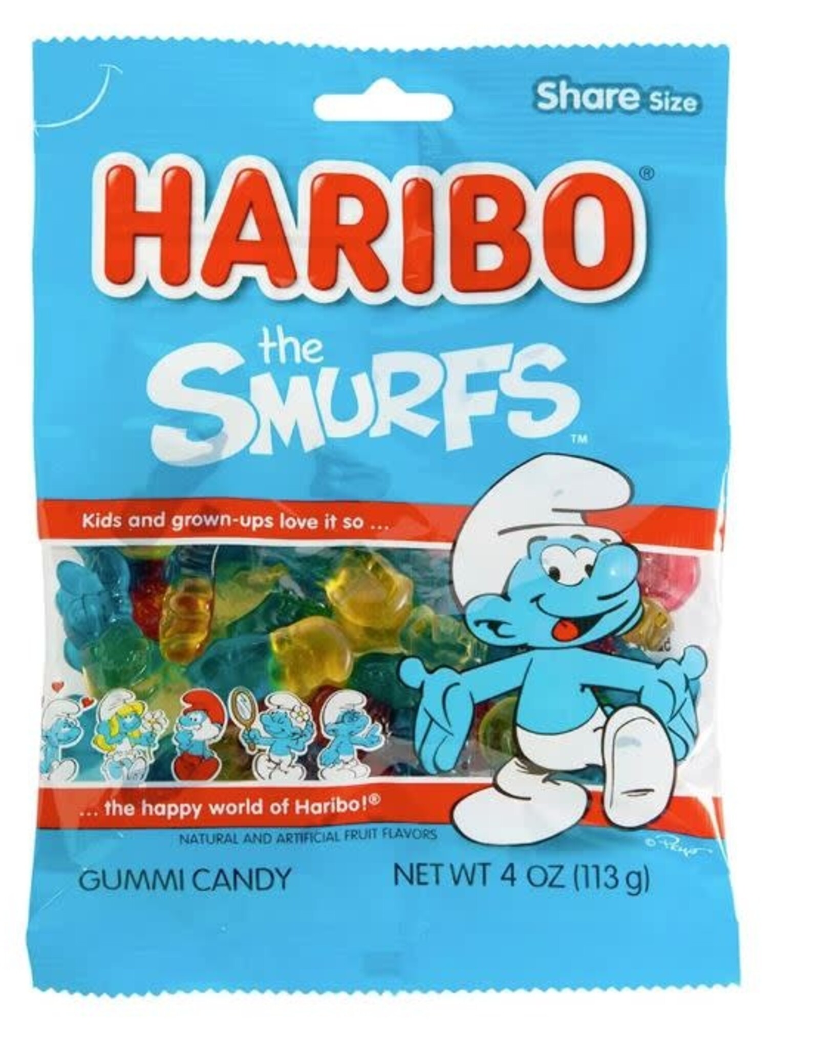 Haribo Haribo Peg Bag - Smurfs 4oz