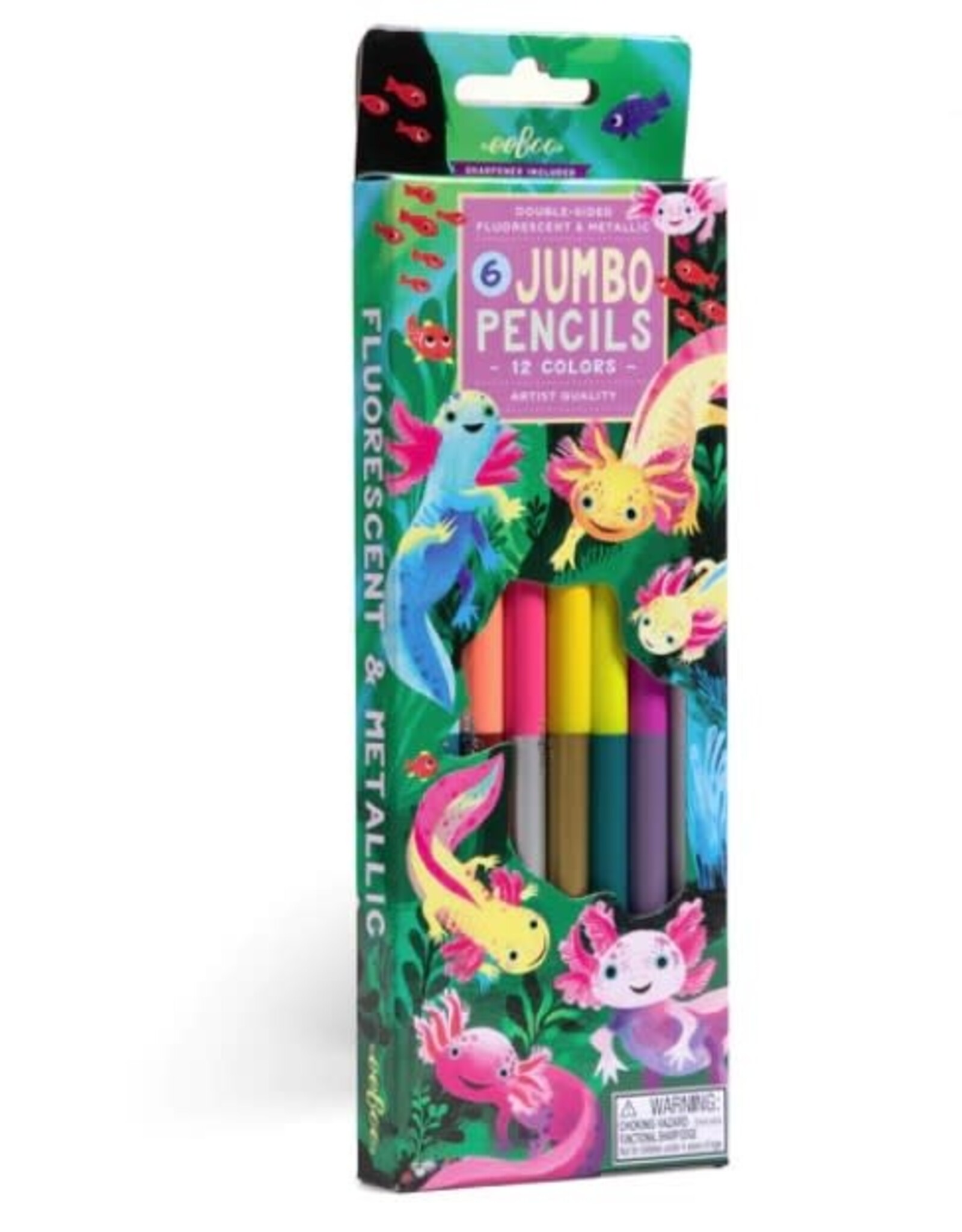 eeBoo Axolotl 6 Jumbo Pencils