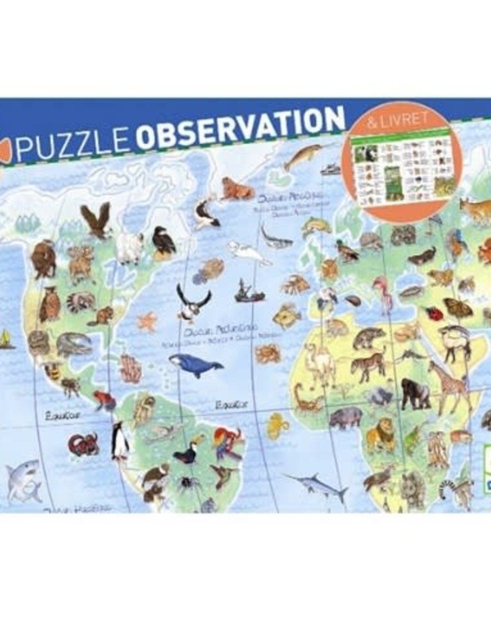 DJECO Observation Puzzle / World's animals / 100 pcs