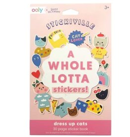 OOLY STICKIVILLE STICKERS X SUZY - A WHOLE LOTTA STICKER BOOK - DRESS UP CATS