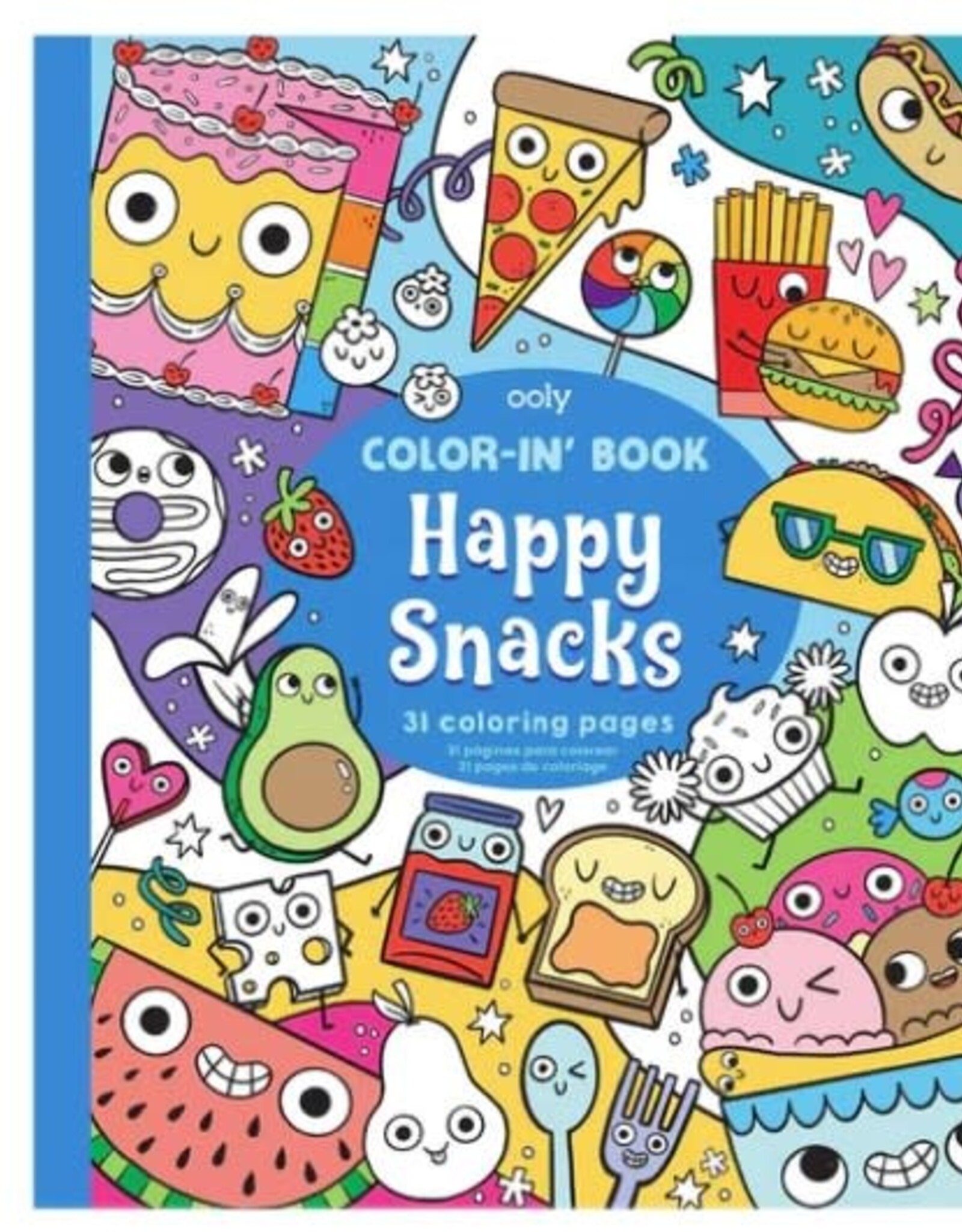 OOLY COLOUR-IN' BOOK - HAPPY SNACKS