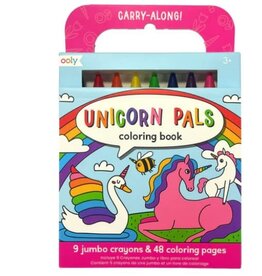 OOLY CARRY ALONG CRAYONS & COLOURING BOOK KIT - UNICORN PALS