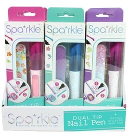 Bright Stripes Dual-Tip Nail Pen PDQ Asst