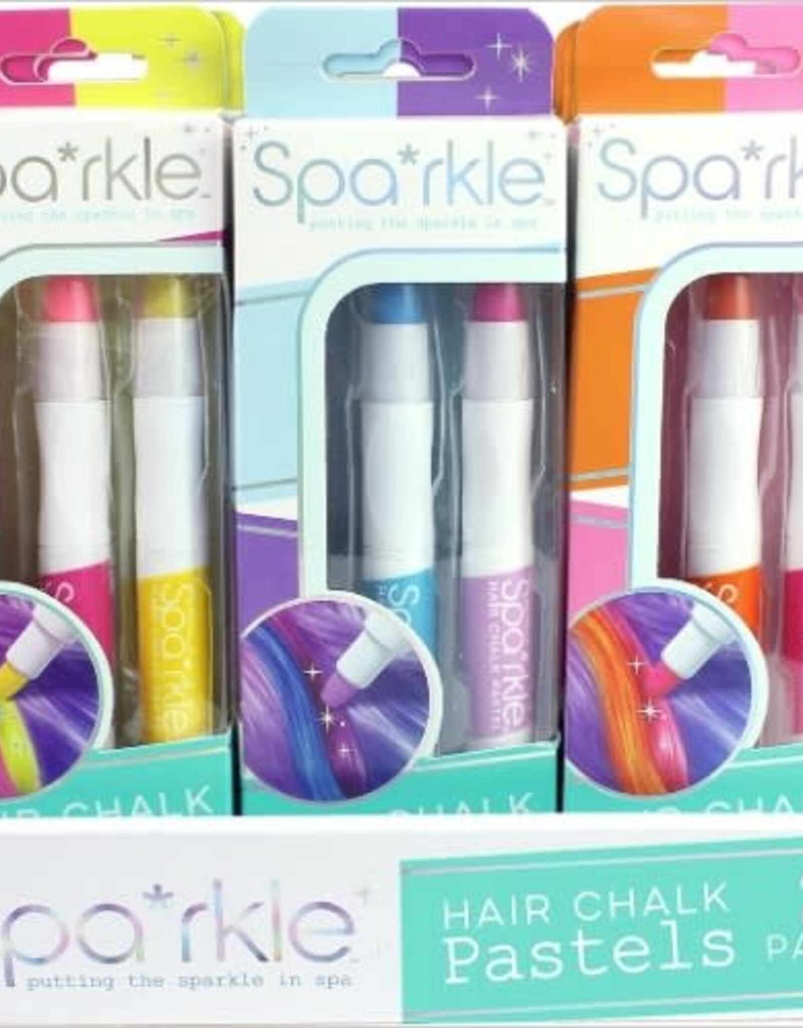 Bright Stripes 2 Pack Hair Chalk PDQ Asst