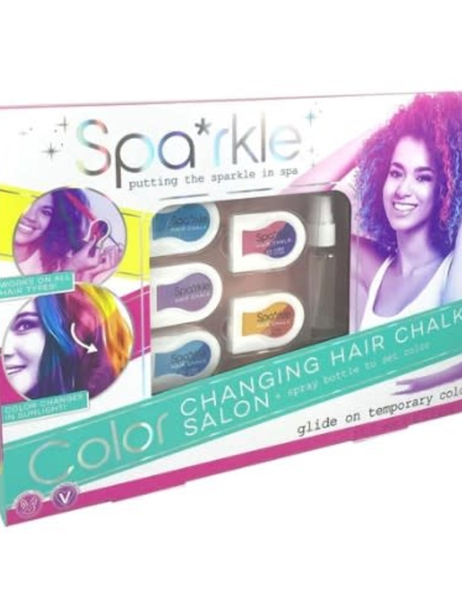Bright Stripes Color Changing Hair Chalk Salon