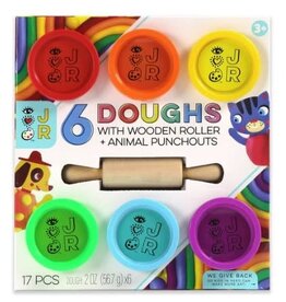 Bright Stripes JR 6 Doughs + Wooden Roller