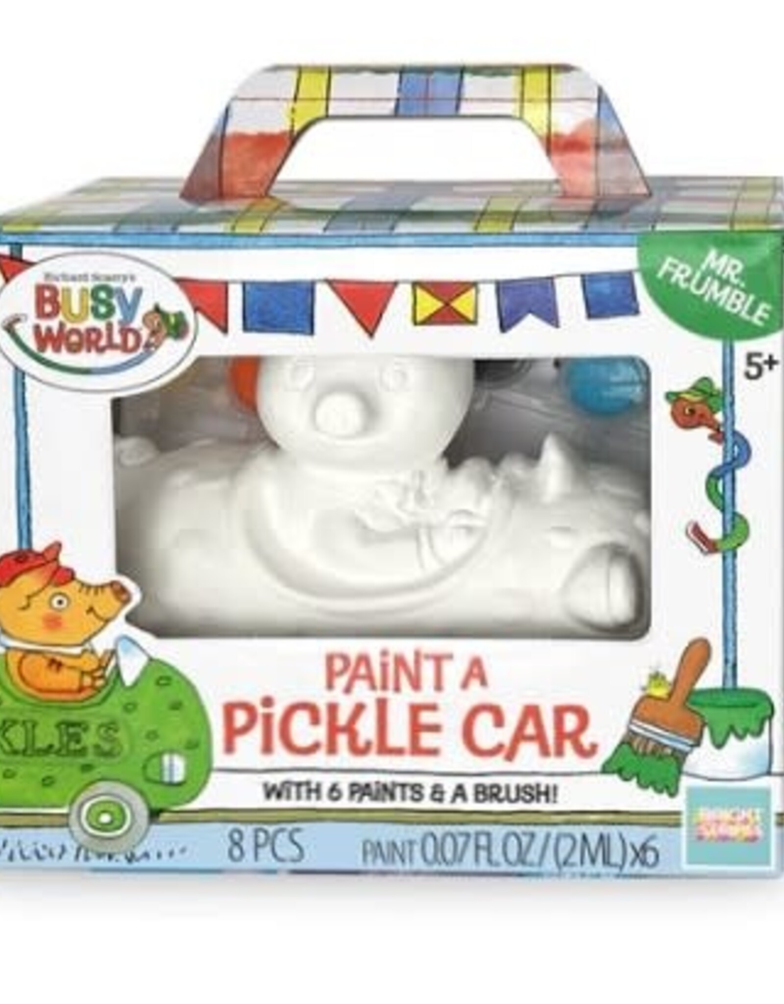 Bright Stripes Richard Scarry Paint A Racer- Pickle Car